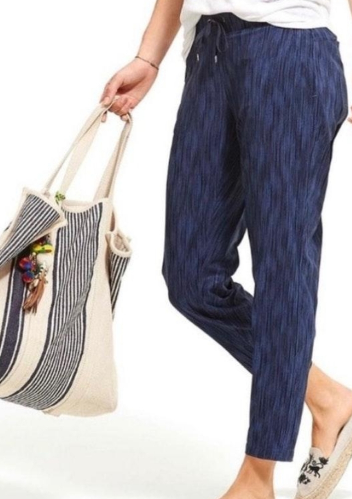 Athleta stride navy midtown ankle pants